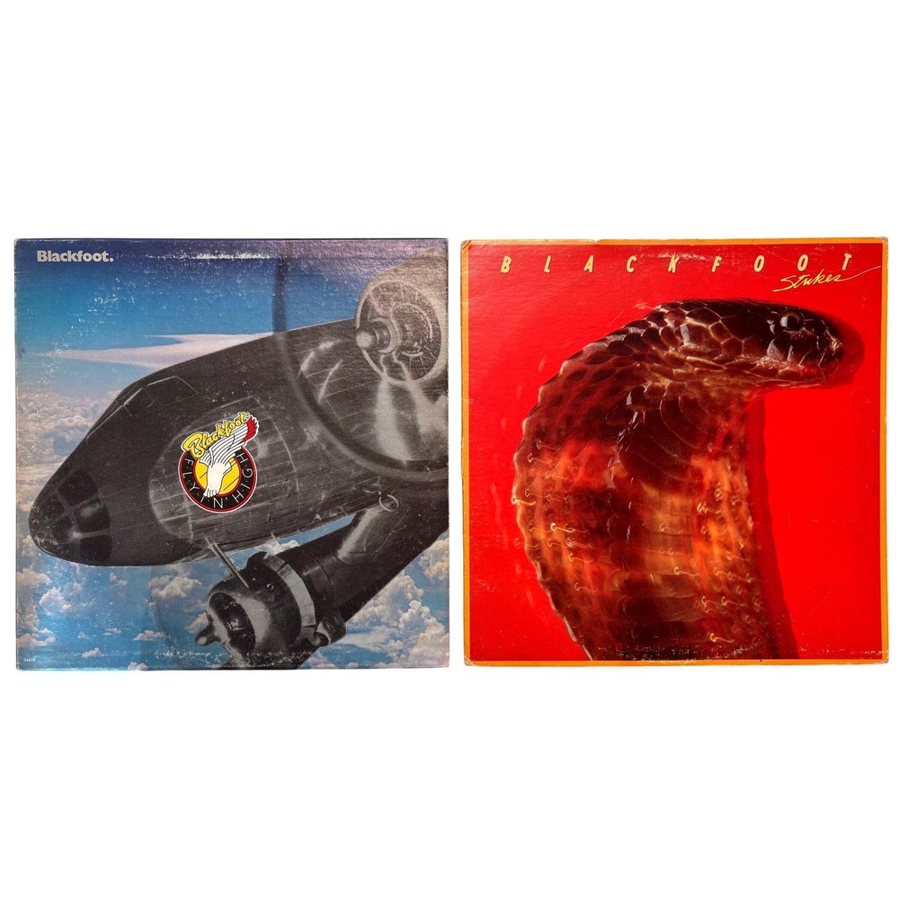 Blackfoot Vinyl Record Lot Flyin High Strikes Southern Rock LP ATCO Epic Vintage